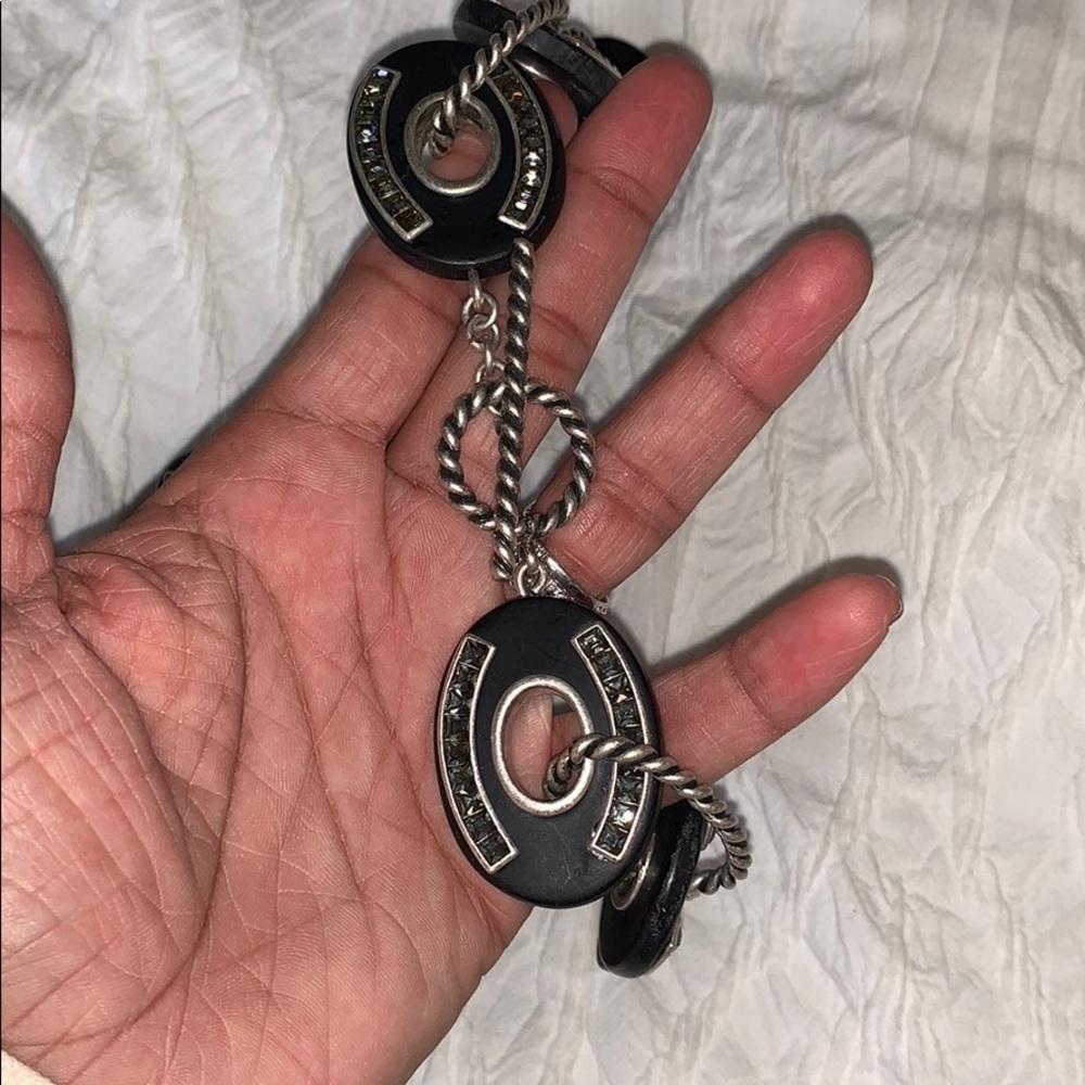 16” Long Silver & Swarovski Necklace. - Picture 4 of 4